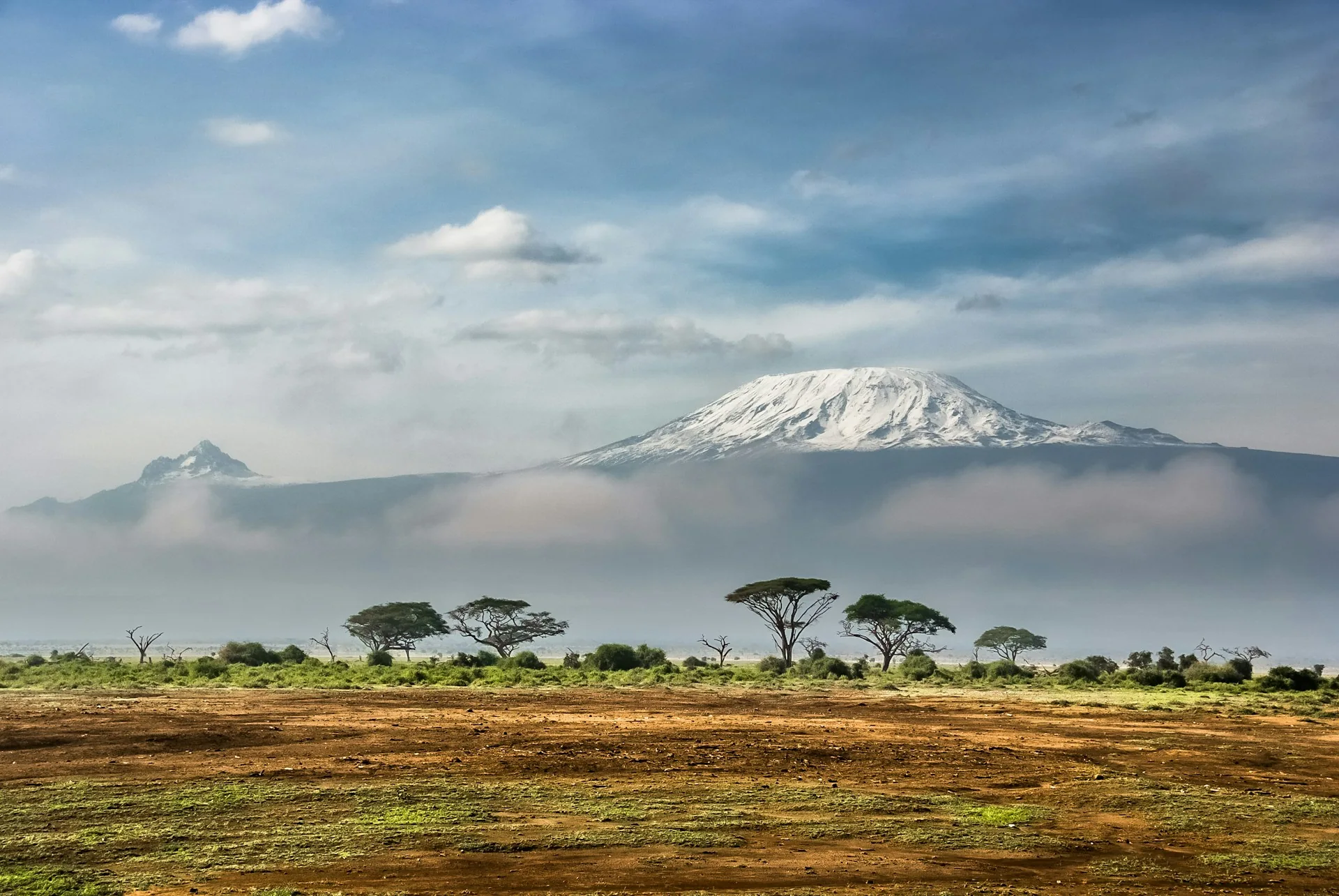 Kilimanjaro seen from Amboseli National Park in Kenya